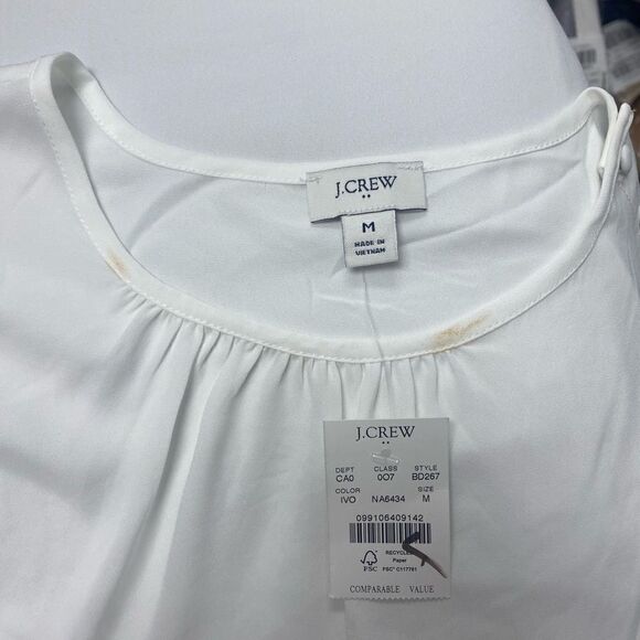 J. Crew Factory Button-neck top with ruffles Item BD267 - Picture 2 of 6